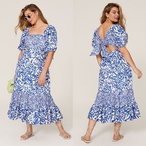 Tanya Taylor Cynthia Blue Floral Dress